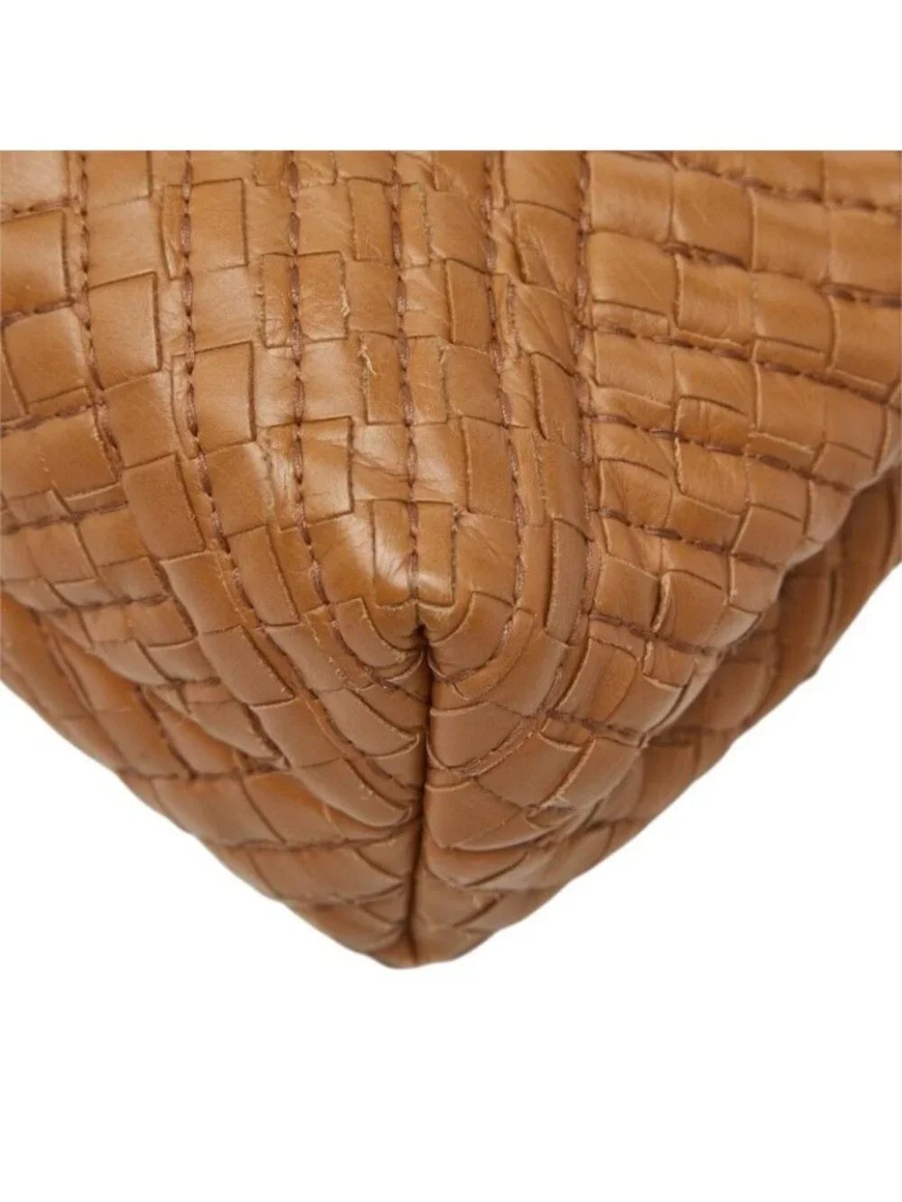 Bottega Veneta Intrecciato Olympia Small Chain Shoulder Bag Brown Leather